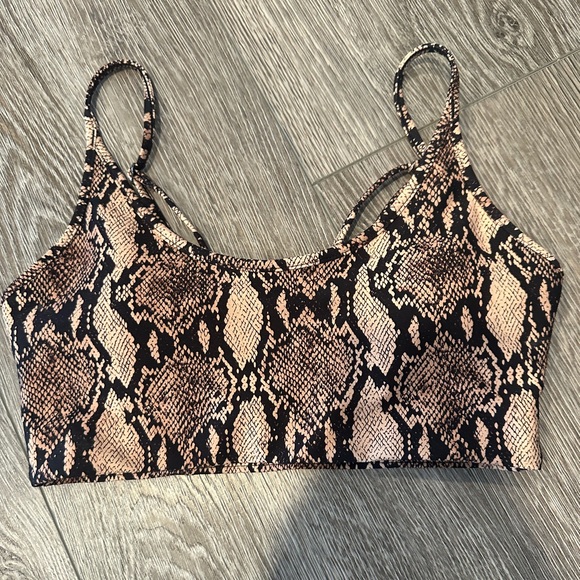 A.L.C. x Bandier Snakeskin Sports Bra - Picture 1 of 3